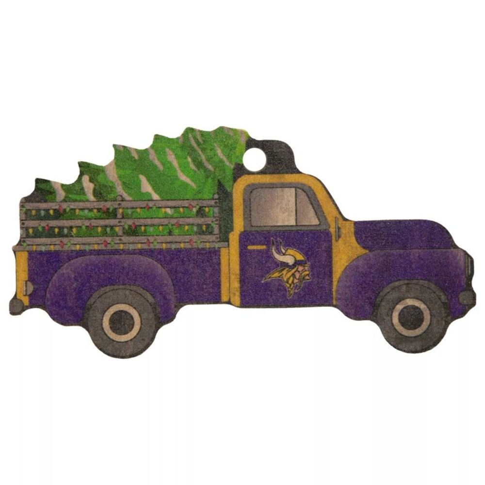 Officially Licensed NFL Wooden Truck Minnesota Vikings Ornament